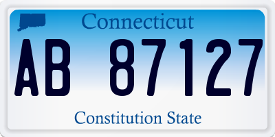 CT license plate AB87127