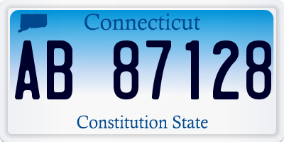 CT license plate AB87128