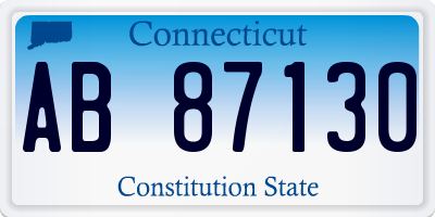 CT license plate AB87130