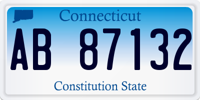 CT license plate AB87132