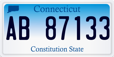 CT license plate AB87133