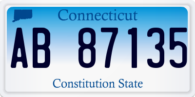 CT license plate AB87135