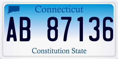 CT license plate AB87136