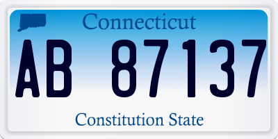 CT license plate AB87137