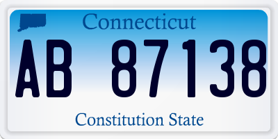 CT license plate AB87138