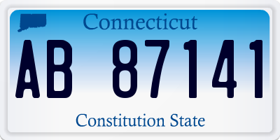 CT license plate AB87141