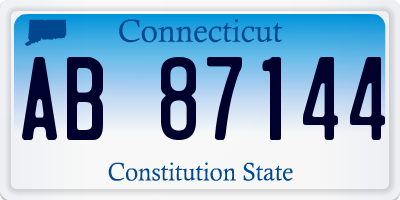 CT license plate AB87144