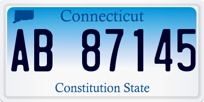 CT license plate AB87145