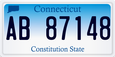 CT license plate AB87148