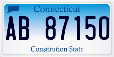 CT license plate AB87150