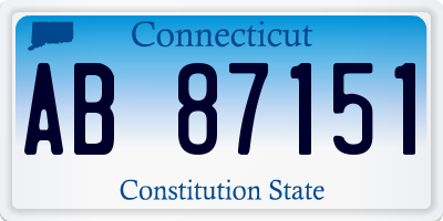 CT license plate AB87151