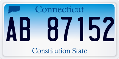 CT license plate AB87152