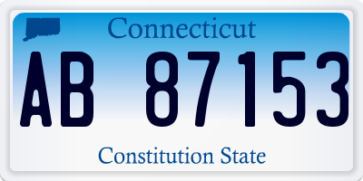 CT license plate AB87153