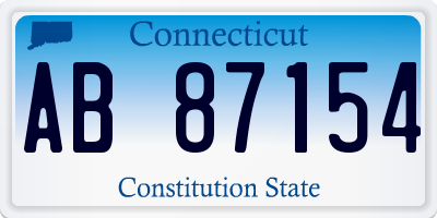 CT license plate AB87154