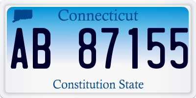 CT license plate AB87155