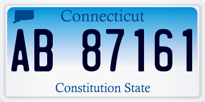 CT license plate AB87161