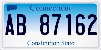 CT license plate AB87162