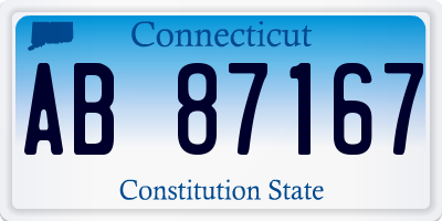 CT license plate AB87167