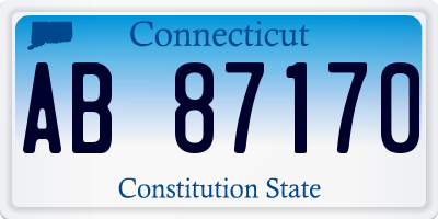 CT license plate AB87170