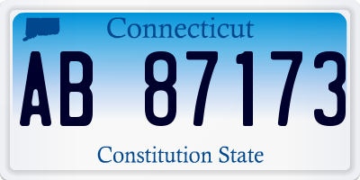 CT license plate AB87173