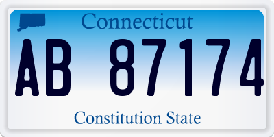 CT license plate AB87174