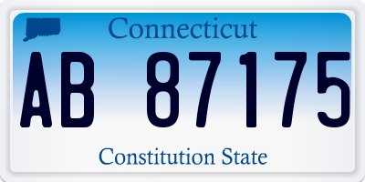 CT license plate AB87175