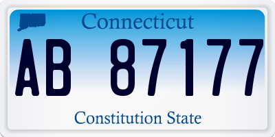 CT license plate AB87177