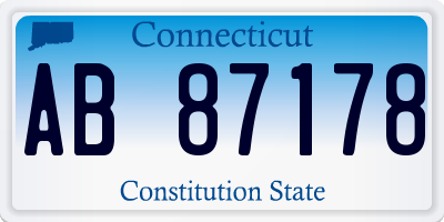 CT license plate AB87178