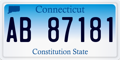 CT license plate AB87181