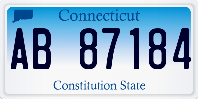 CT license plate AB87184