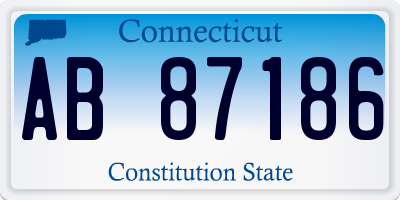 CT license plate AB87186