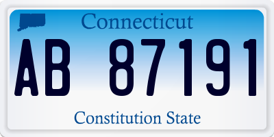 CT license plate AB87191