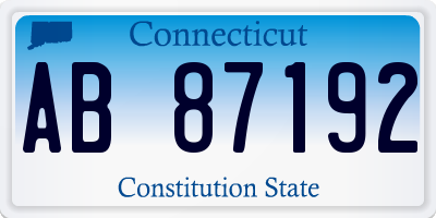 CT license plate AB87192