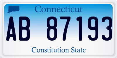 CT license plate AB87193