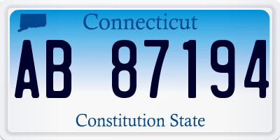 CT license plate AB87194