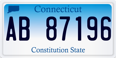 CT license plate AB87196