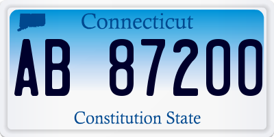 CT license plate AB87200