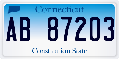 CT license plate AB87203