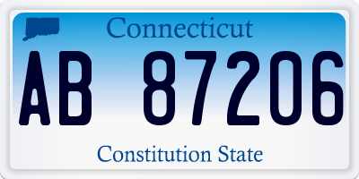 CT license plate AB87206