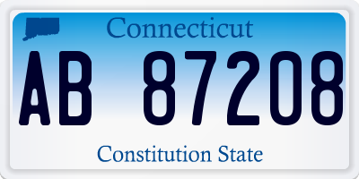 CT license plate AB87208