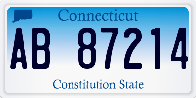 CT license plate AB87214