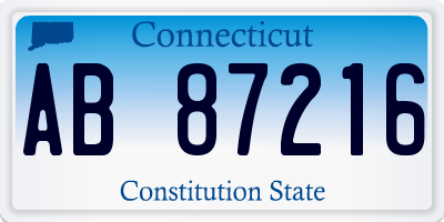 CT license plate AB87216