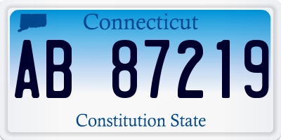 CT license plate AB87219