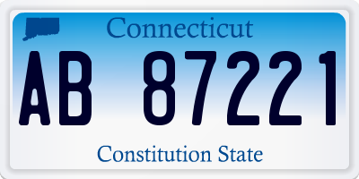 CT license plate AB87221