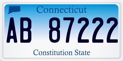 CT license plate AB87222