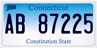 CT license plate AB87225