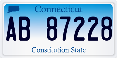 CT license plate AB87228