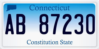CT license plate AB87230