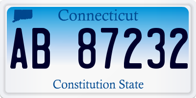 CT license plate AB87232