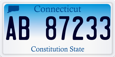 CT license plate AB87233